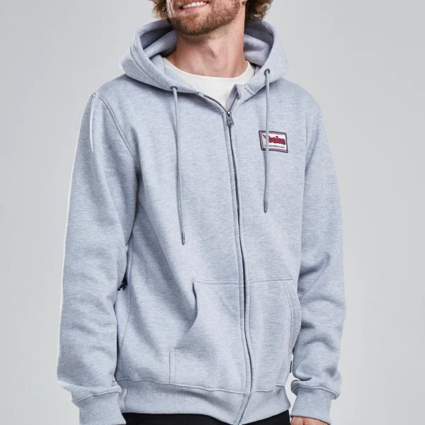 Poleron Full Zipper Gris Claro