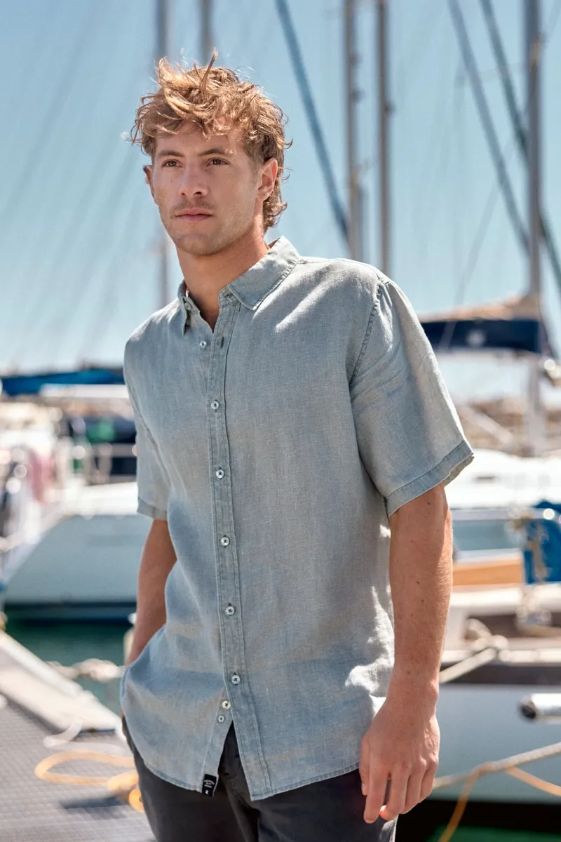 camisamcfroensceleste_79_11zon Camisa hombre manga corta - Imagen 1